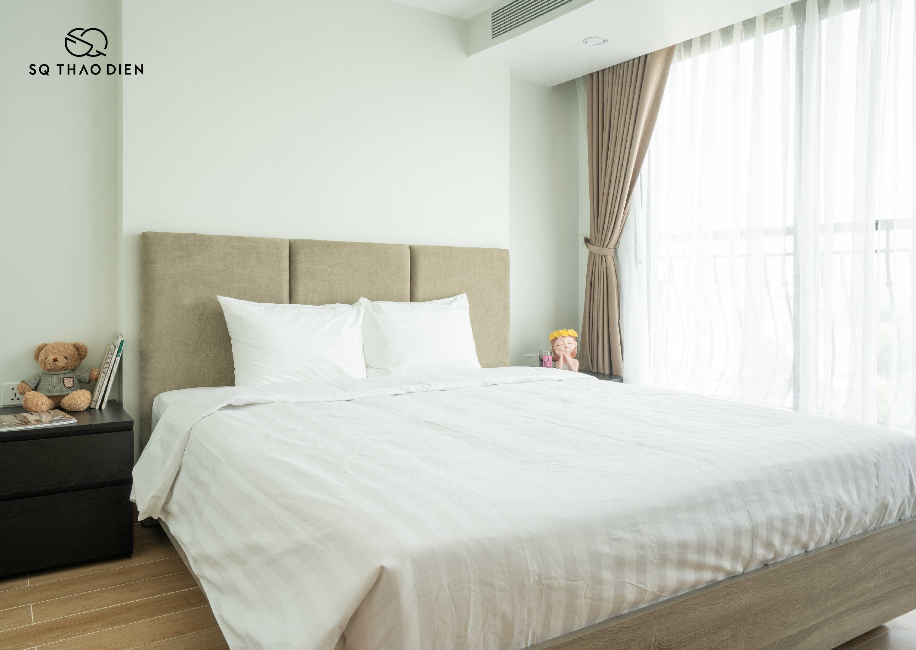 Spacious Balcony One Bedroom SQ Thao Dien Serviced Apartment For Rent in HCMC